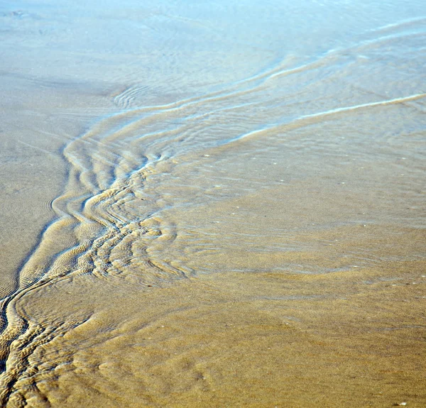 Dune morocco em áfrica marrom azul atlântico oceano — Fotografia de Stock