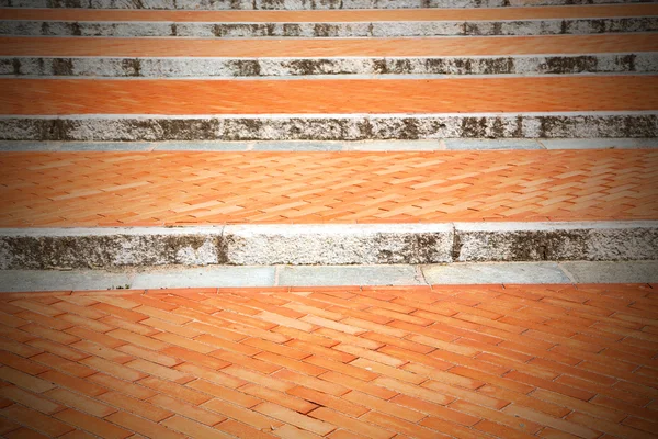 Passo tijolo em itália parede velha e material de textura o backgro — Fotografia de Stock