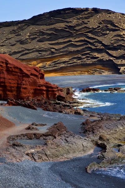 V el golfo lanzarote Španělsko pižma po — Stock fotografie