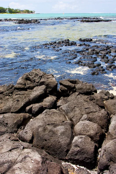 Indische Oceaan van deus cocos in mauritius — Stockfoto