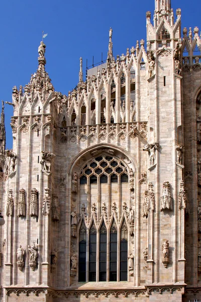 Spire  of the duomo    milan column — Stock Photo, Image