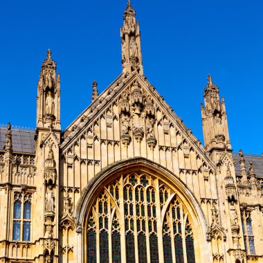 Londra eski tarihi Parlamento cam pencere yapısında bir