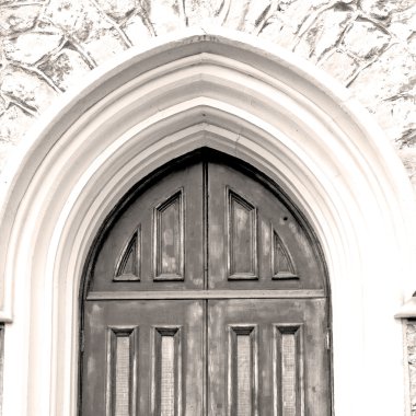 Londra eski kapı ve mermer antika kahverengi ahşap Meclis'te  