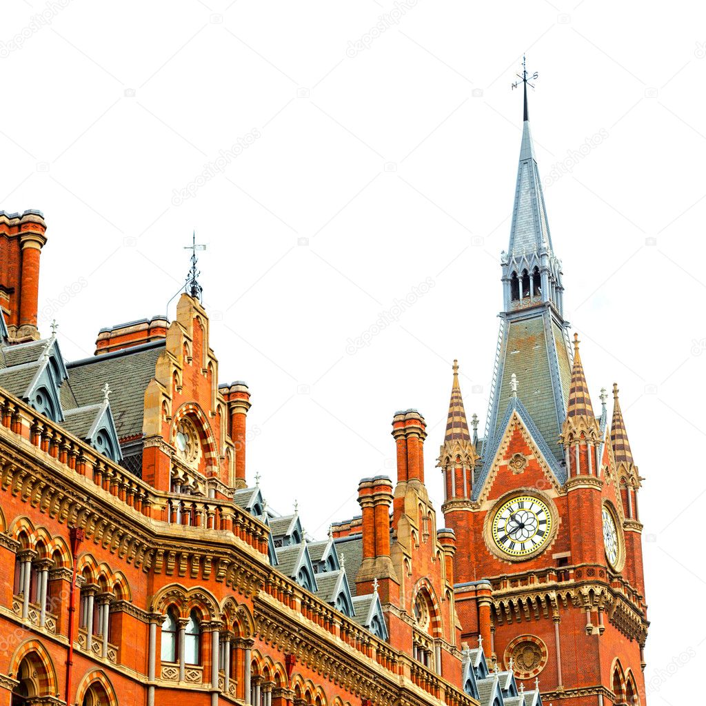 old architecture in london england windows and brick exterior wa