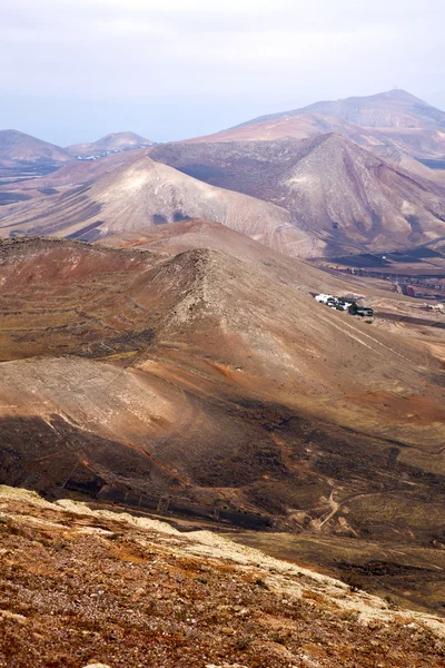 Von oben in lanzarote spanien africa house — Stockfoto