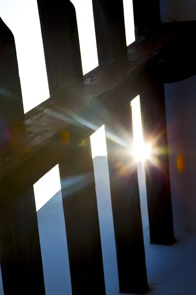 西班牙兰萨罗特岛抽象太阳的影子 — 图库照片