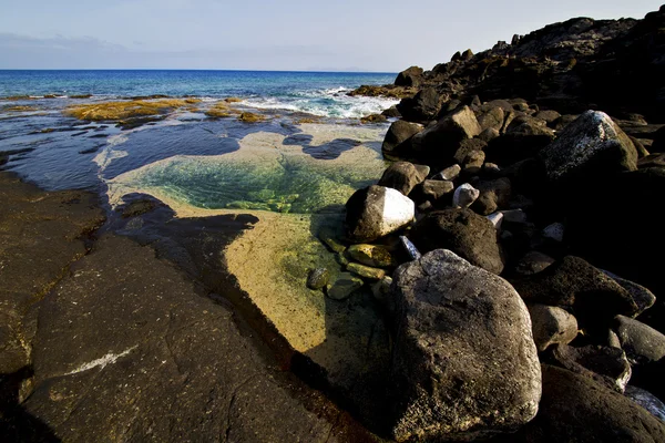 Landschap lanzarote Spanje eiland — Stockfoto