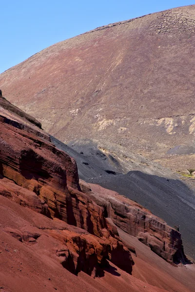 Africa  from the mountain line in lanzarote spain — Stock Photo, Image