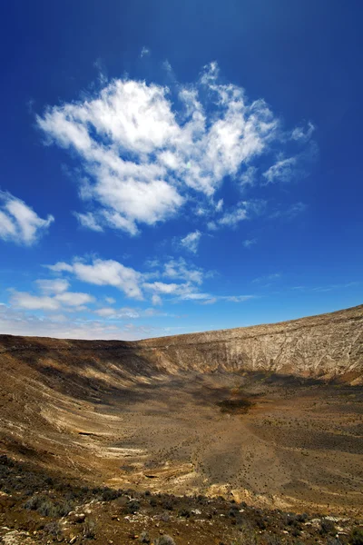 Rock stone sky  hill and summer in los volcanes — Stock Photo, Image