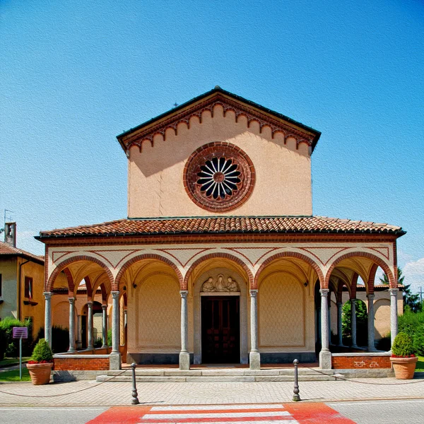 Hermosa arquitectura antigua en italia europa milan religion y su — Foto de Stock