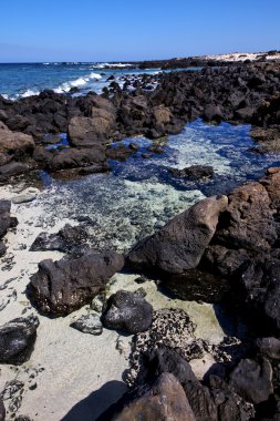  gökyüzü ışık plaj su lanzarote Adası köpük rock İspanya  