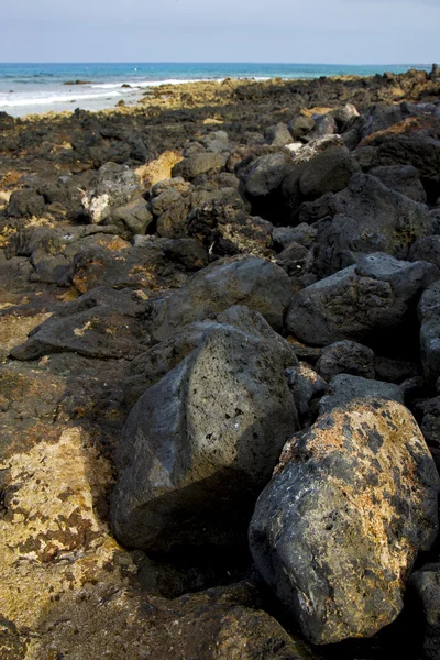 Em lanzarote ilha espuma rocha espanha paisagem — Fotografia de Stock