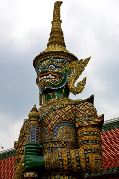 Thailand asien bangkok regen krieger teufel mosaik — Stockfoto