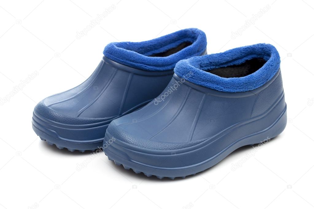 galoshes on the white background