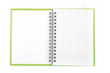 beyaz zemin üzerine defter