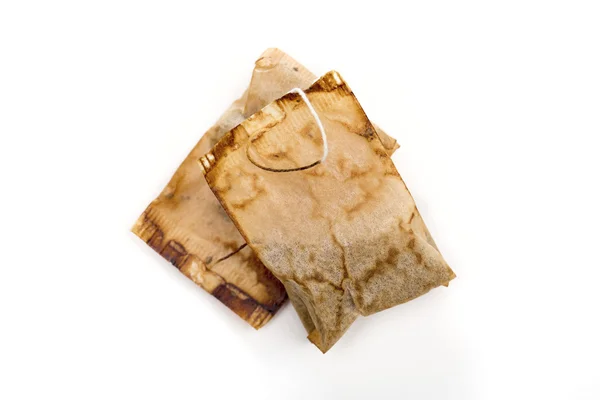 Tea bag on the white background — Stock Photo, Image