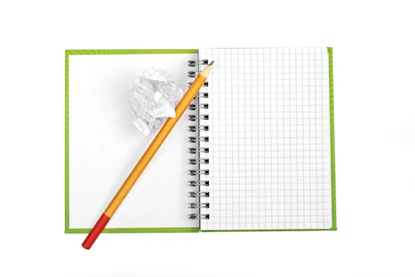 Cuaderno sobre el fondo blanco — Foto de Stock