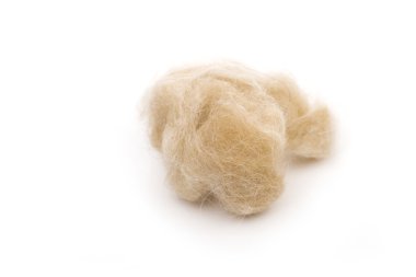 beyaz zemin üzerine yün