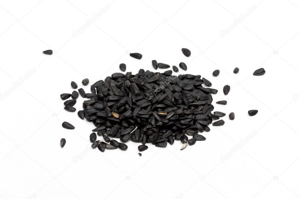 Seeds on the white background