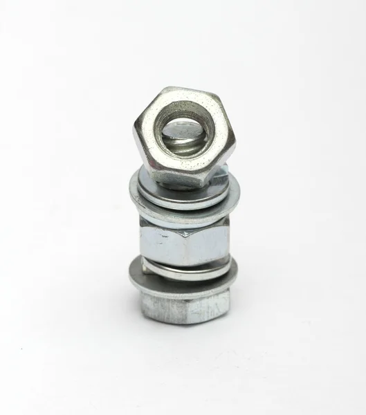 Fasteners on the white background — Stock Photo, Image