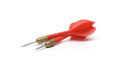 Beyaz arka plan üzerinde dart