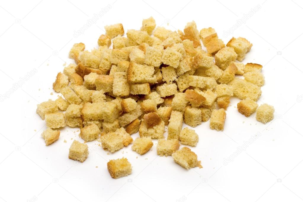 Crackers on the white background