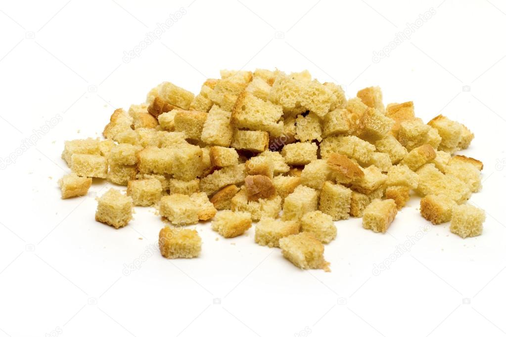 Crackers on the white background