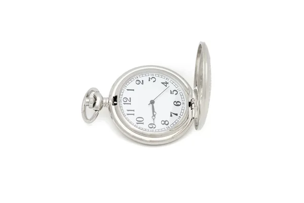 Relógio no fundo branco — Fotografia de Stock