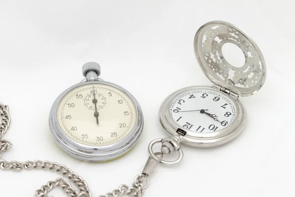 Clock on the white background — Stock Photo, Image