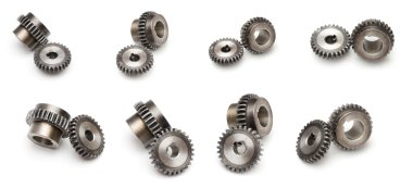 Beyaz arka plan üzerinde dişli