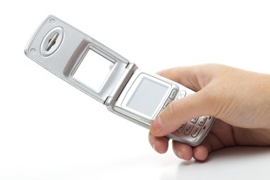 beyaz zemin üzerinde telefon