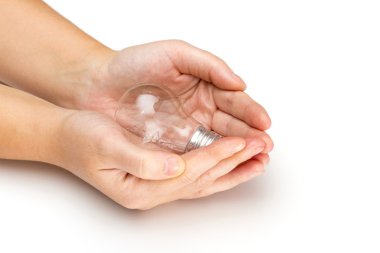 beyaz zemin üzerinde ampul