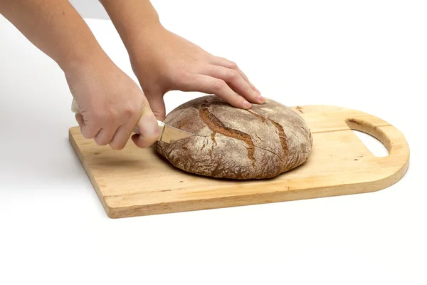 Bread on the white background — Stock Photo, Image