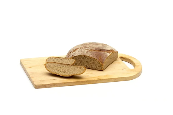 Bröd på den vita bakgrunden — Stockfoto