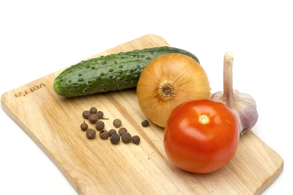 Verduras sobre fondo blanco —  Fotos de Stock