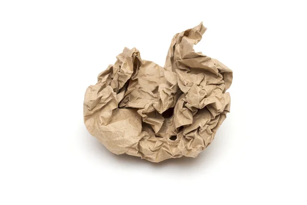 Crumpled paper on the white background — Stock Photo, Image