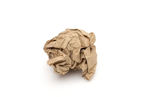 Crumpled paper on the white background — Stock Photo, Image