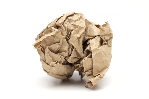 Crumpled paper on the white background — Stock Photo, Image