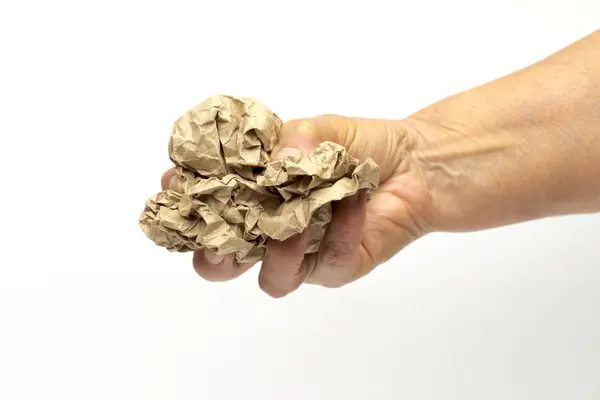 Crumpled paper on the white background — Stock Photo, Image