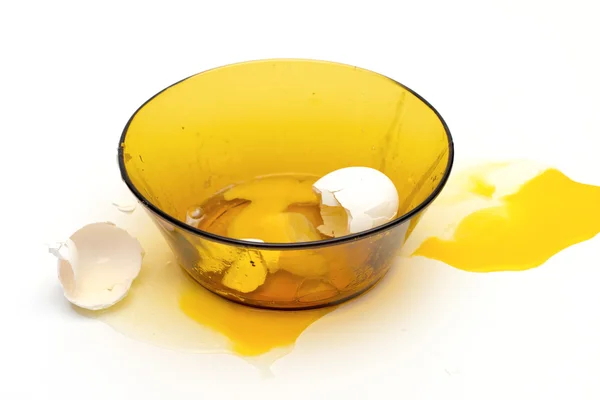 Egg on the white background — Stock Photo, Image