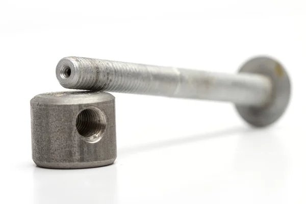 Fasteners on the white background — Stock Photo, Image