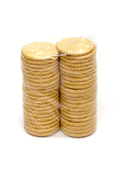 Cookies på den vita bakgrunden — Stockfoto