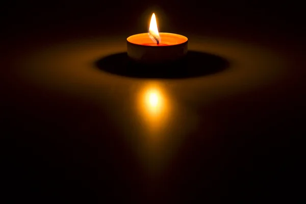 Candle on the white background — Stock Photo, Image