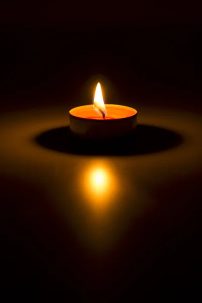 Candle on the white background — Stock Photo, Image
