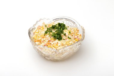 beyaz zemin üzerine marul