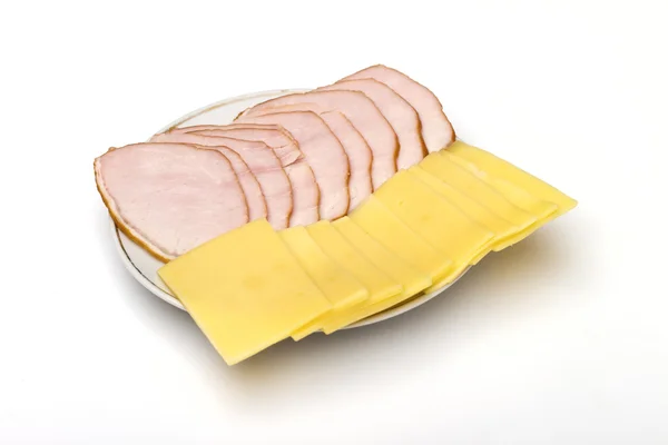 Ham on the white background — Stock Photo, Image