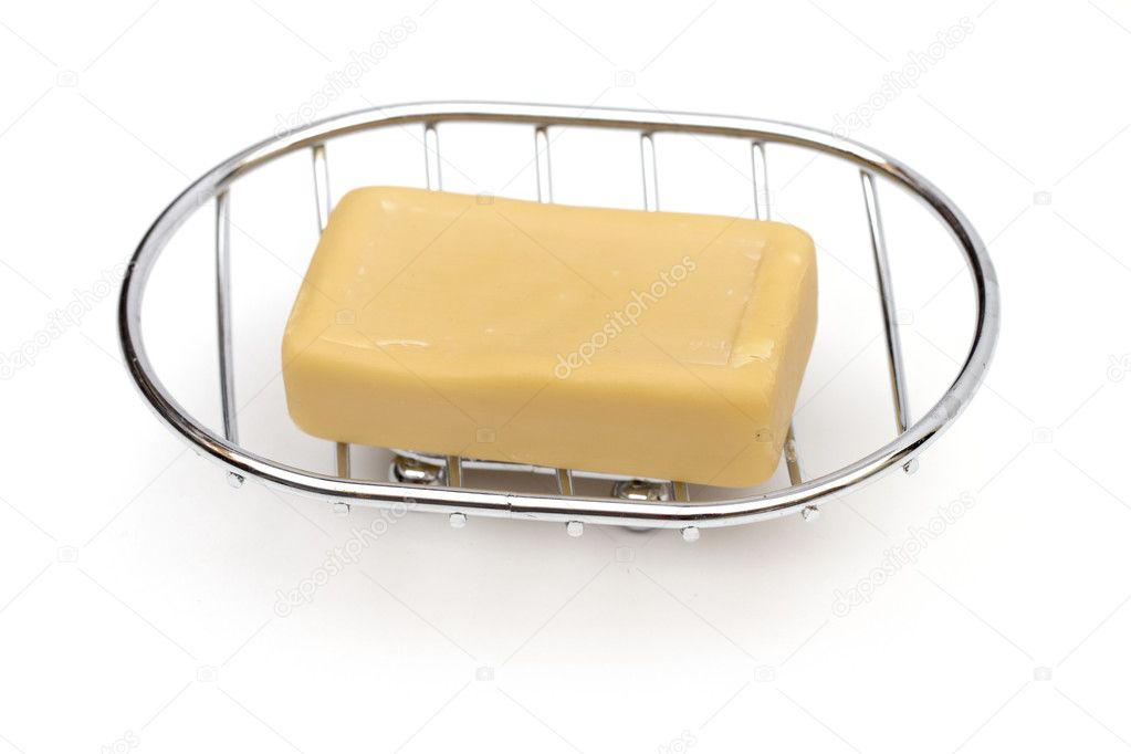 Soap on the white background