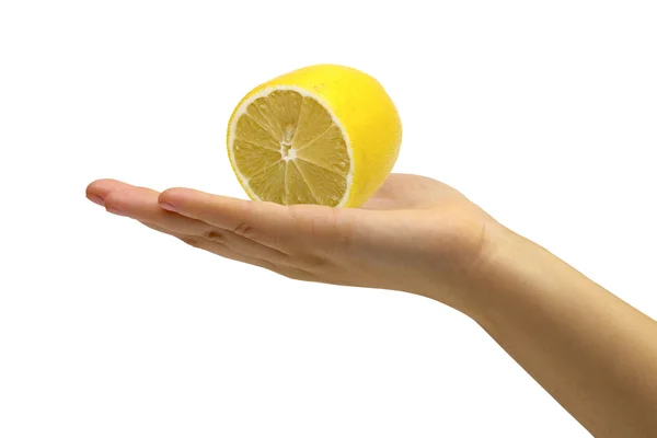 Lemon on the white background — Stock Photo, Image