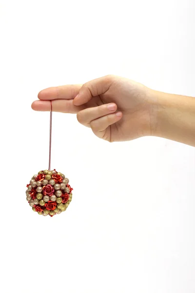 Christmas tree toy on the white background — Stock Photo, Image