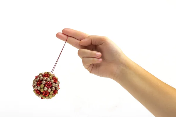 Juguete árbol de Navidad en el fondo blanco — Foto de Stock